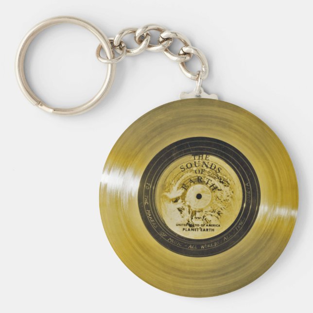 Voyager Spacecraft Golden Record Nyckelring (Framsidan)