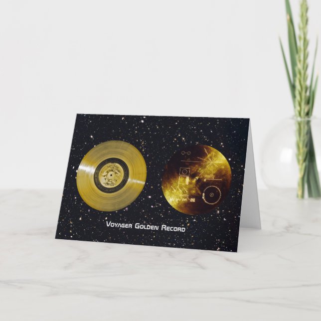 Voyager Spacecraft Golden Record och Cover Kort (Framsida)