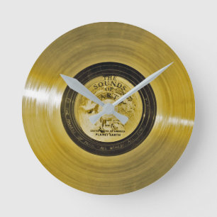 Voyager Spacecraft Golden Record Rund Klocka