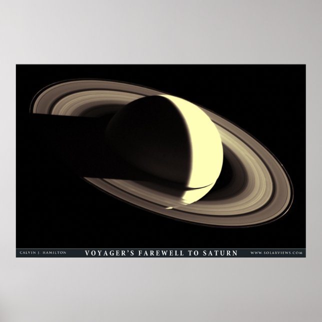 Voyager's Farewell till Saturn Poster (Framsidan)
