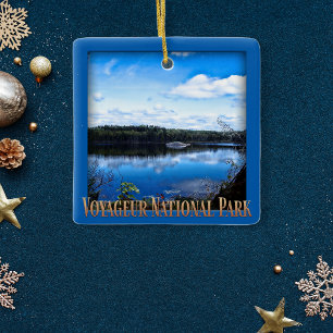 Voyageur nationalpark julgransprydnad keramik