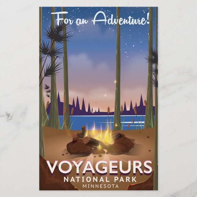 Voyageurs National Park Minnesota reseskylt Brevpapper (Framsida)