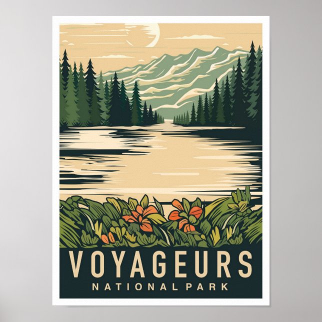 Voyageurs National Park Minnesota USA Travel Poster (Framsidan)
