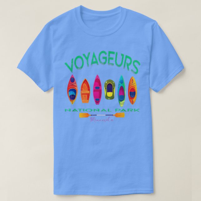 Voyageurs nationalpark Minnesota Kayaking Souveni T Shirt (Design framsida)
