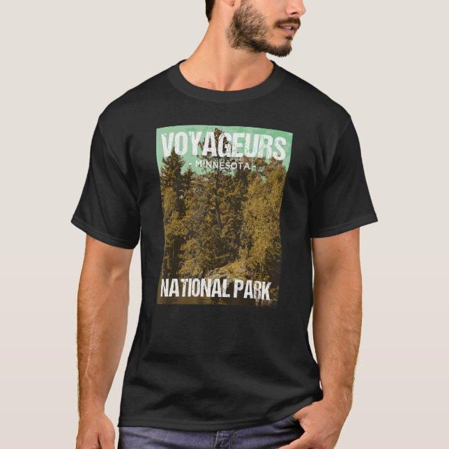 Voyageurs nationalpark Minnesota Poster design T Shirt (Framsida)