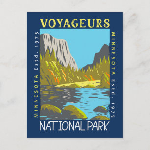 Voyageurs nationalpark Minnesota Retro Distress Vykort