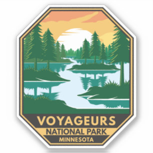 Voyageurs nationalpark Minnesota Sunset Emblem Klistermärken