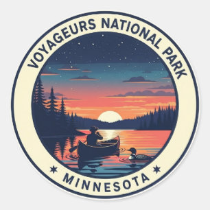 Voyageurs nationalpark Minnesota Sunset Runt Klistermärke