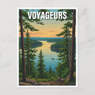 Voyageurs nationalpark Minnesota Sunset Vykort