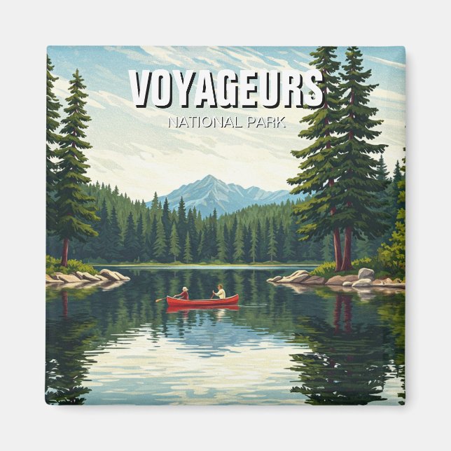 Voyageurs nationalpark Minnesota Travel Magnet (Framsidan)