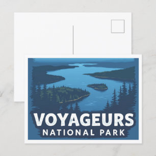 Voyageurs nationalpark Minnesota USA Travel Vykort