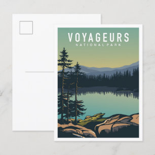 Voyageurs nationalpark Minnesota USA Travel Vykort