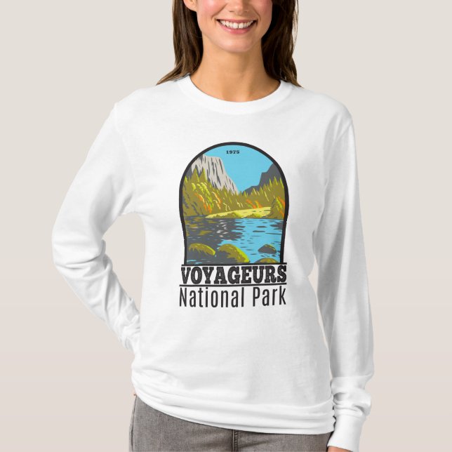 Voyageurs nationalpark Minnesota Vintage T-Shirt (Framsida)