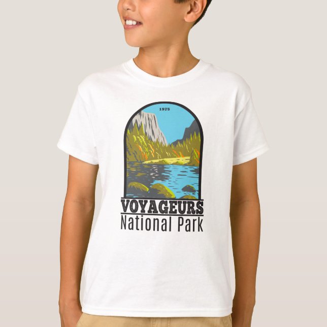 Voyageurs nationalpark Minnesota Vintage T-Shirt (Framsida)