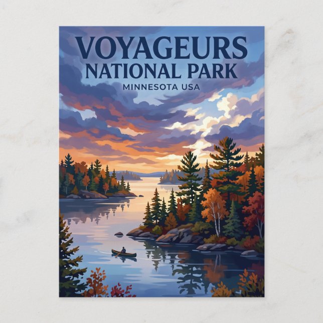 Voyageurs Nationalpark Minnesota Vykort (Framsida)