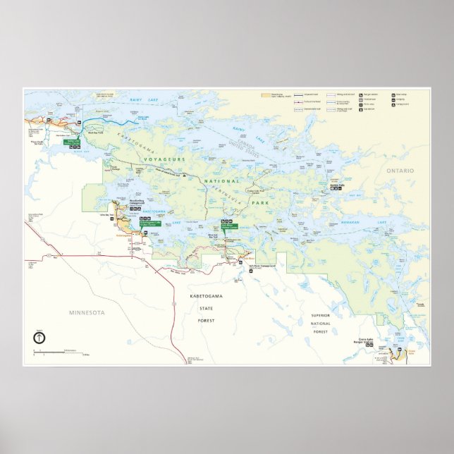 Voyageurs nationalpark poster (Framsidan)