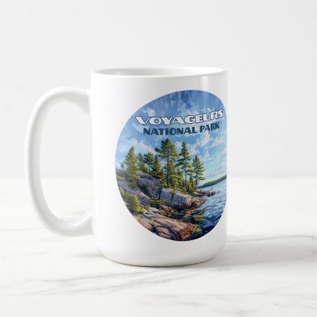 Voyageurs nationalpark Rainy Sjö Minnesota Kaffemugg (Vänster)