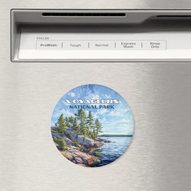 Voyageurs nationalpark Rainy Sjö Minnesota Magnet (In Situ (Dishwasher))