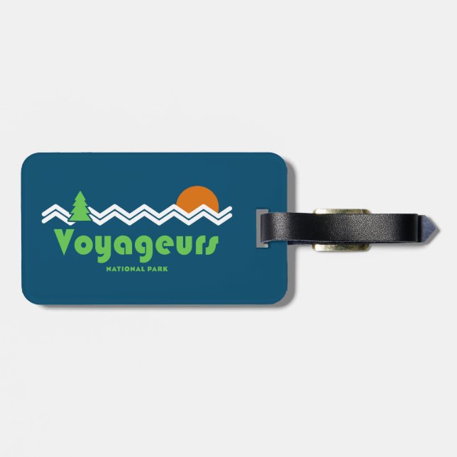 Voyageurs nationalpark Retro Bagagebricka (Baksida Vågrät)