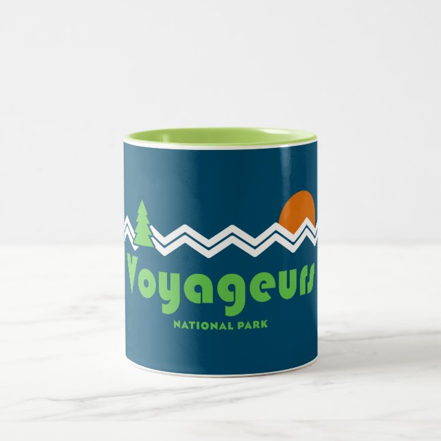 Voyageurs nationalpark Retro Två-Tonad Mugg (Center)