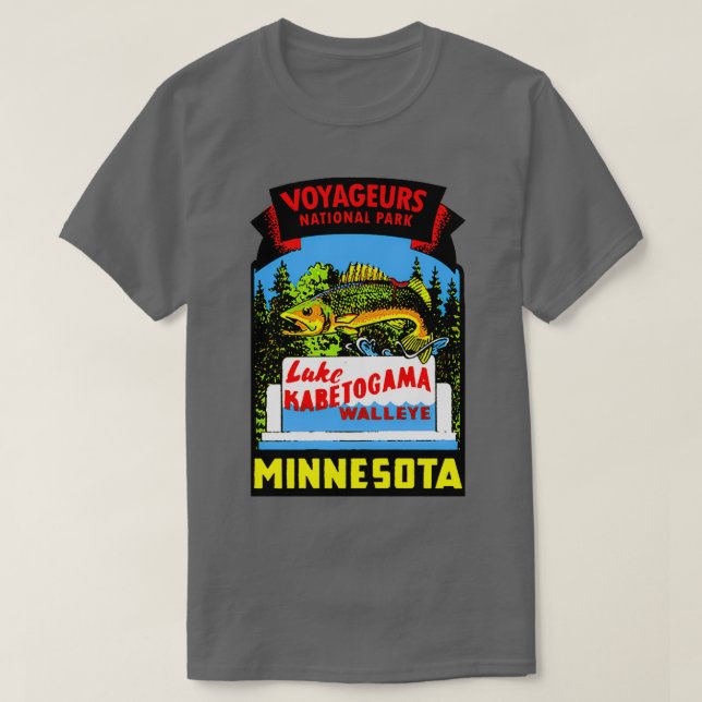 Voyageurs nationalpark Sjö Kabetogama Vintage Tr T Shirt (Design framsida)