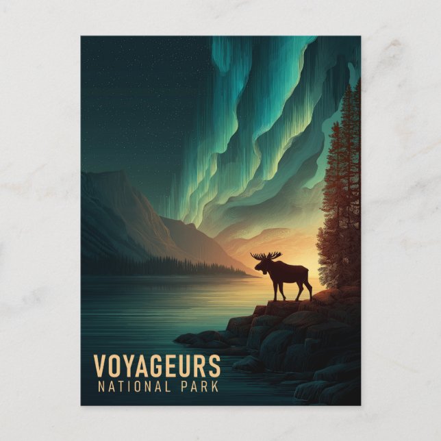 Voyageurs nationalpark Vintage Vykort (Framsida)