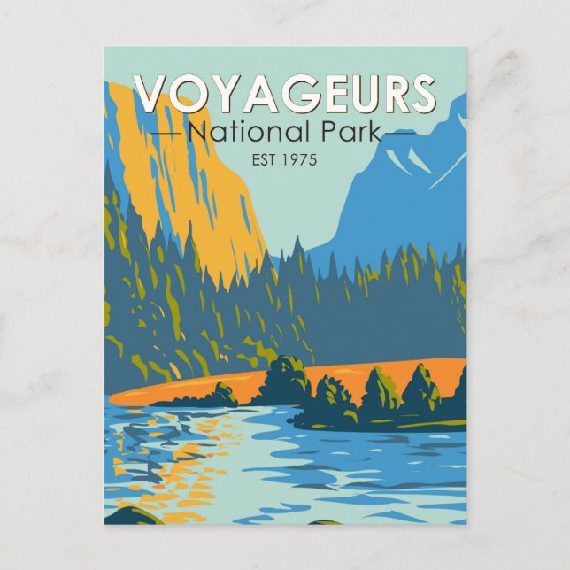 Voyageurs Nationalpark Vintage Vykort (Framsida)
