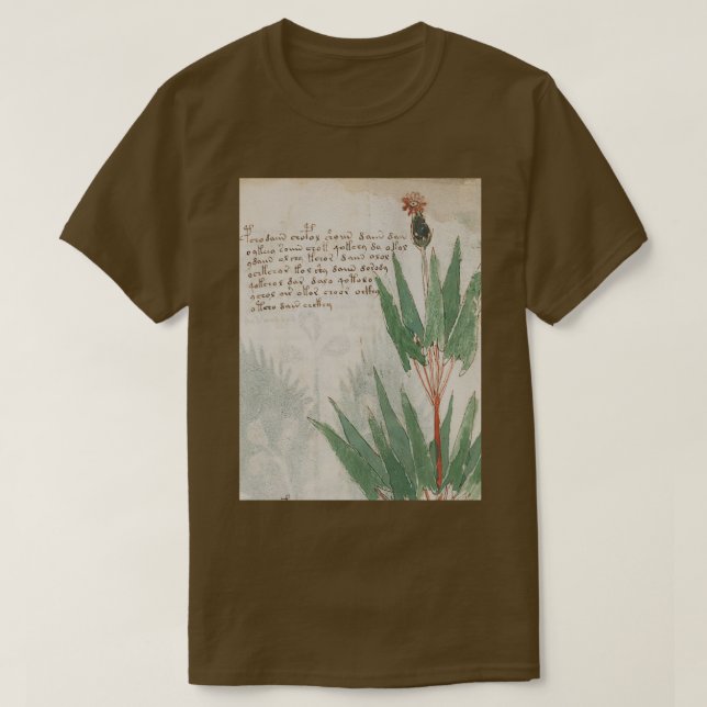 Voynich manuscript t shirt (Design framsida)