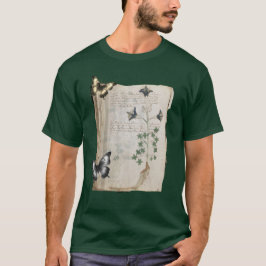 Voynich-manuskriptet ändrad sida Fjäril Botanic T Shirt