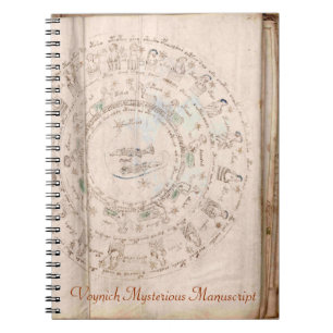 Voynich mystiskt manuskript anteckningsbok