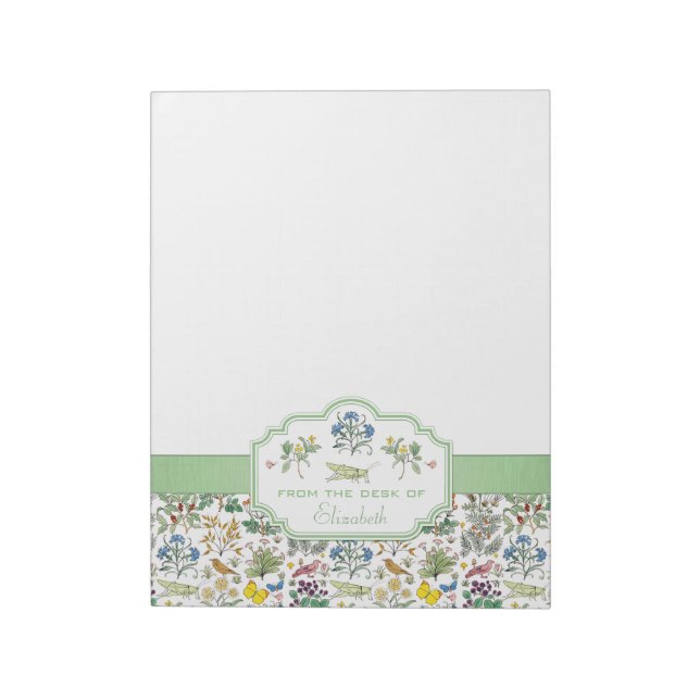 Voysey Apothecary's Garden Anpassningsbar Anteckni Anteckningsblock (Roterad)