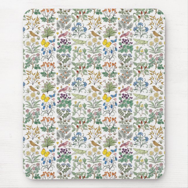 Voysey apothecarys trädgårds- mönster Mousepad Musmatta (Framsidan)