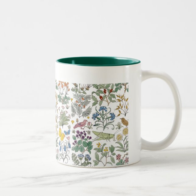 Voysey apothecarys trädgårds- mugg för kaffe för (Höger)