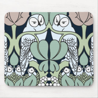 Voysey Art nouveau Uggla Nest Mönster Mouse Pad Musmatta