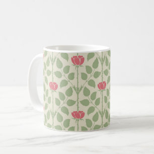 Voyseys Briar Ro, djup Rosa på Elfenbenskusten Mug Kaffemugg