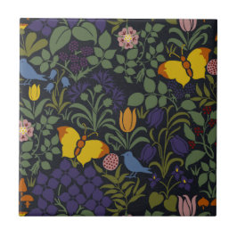 Voyseys Wildblommor Ceramic Tile Kakelplatta