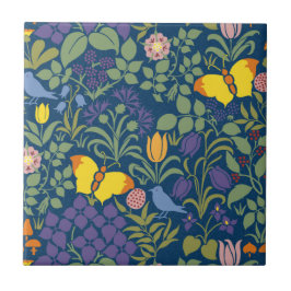 Voyseys Wildblommor Ceramic Tile Kakelplatta