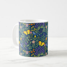 Voyseys Wildblommor, Mörk blått kaffet Mugg