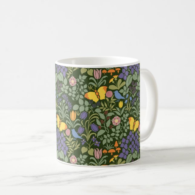 Voysey's Wildflowers, Grön kaffemugg (Framsida höger)