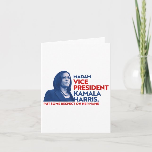 Vp Kamala Harris Respect on her Namn 2020 Joe Bide Kort (Framsida)