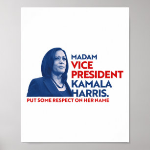 Vp Kamala Harris Respect on her Namn 2020 Joe Bide Poster