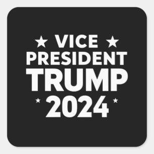 VP Trump Funny Valection Joe Biden Funny Quote Fyrkantigt Klistermärke