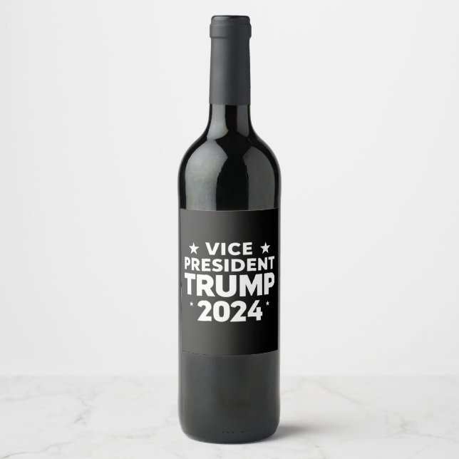 VP Trump Funny Valection Joe Biden Funny Quote Vinflaska Etikett (Framsida)