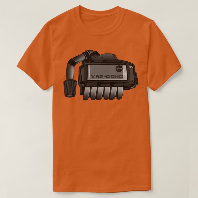 VR6 Motordesign V2 T Shirt (Design framsida)