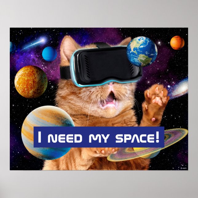 VR Cat In Space Poster (Framsidan)