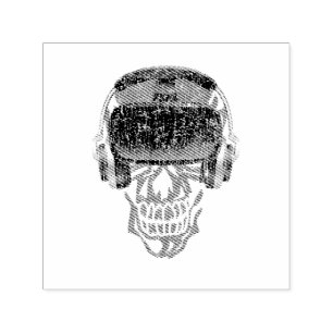 Vr Gamer Headset Video Game Skull - Virtuell verkl Självfärgande Stämpel