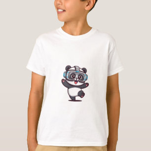 VR Gaming Panda Virtuell Verklighet Barn T Shirt