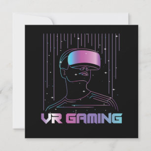 VR Gaming Virtuell Reality Gamer Geek Nerd Gift Inbjudningar
