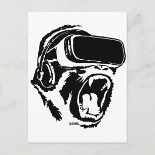 VR Gorilla Vykort