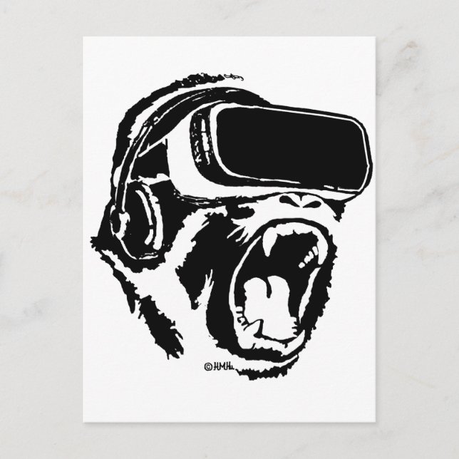 VR Gorilla Vykort (Framsida)